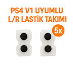 PS4 V1 KOLLAR İLE UYUMLU  L/R LASTİK TAKIMI (5 TAKIM 10 ADET)