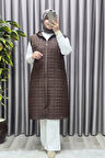 Kadın Giyim Büyük Beden 4031 Kapıtone Dik Cep Yelek 