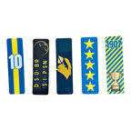 5 Adet Taraftar Kitap Ayracı - Sarı Lacivert (15 cm)