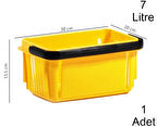 Plastik Kozmetik Alışveriş El Sepeti 7 Litre Sarı 1 Adet