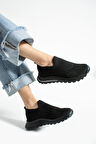 Siyah Triko (Siyah Taban) Günlük Kadın Sneaker