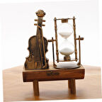 Kişiye Özel Keman Tasarımlı Masa Üstü Kum Saati