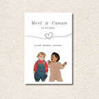 Kişiye Özel Çocukluk Fotoğrafı Birleştirme Posteri – Düğün, Anı ve Hediye- Çerçevesiz