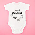 Kişiye Özel Minik Mühendis Bebek Zıbını – Hediyelik Tasarım Baskılı Body