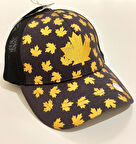 Monalisa Home Şık Koyu Gri Renkli  ,Sarı Yaprak Yaldızlı  Şapka