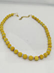 SARI LAV DOĞAL TAŞ VE VARASİT RONDELA KOLYE