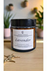 Lavanta Kokulu %100 Doğal Soya Mum – Amber Cam Kavanoz – 90 gr – 20 Saat – Cocos Candles