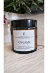 Portakal Esanslı Doğal Soya Mum – Meditasyon ve Aromaterapi – Amber Cam – 90 gr – Cocos Candles