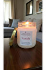 Vanilya Kokulu Doğal Soya Mumu – Aromaterapi ve Meditasyon Mum – 150 gr, 30 Saat Yanma Süresi