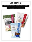 Fropie Badem & Vanilya - Çilek & Hibiskus - Glutensiz Yer Fıstıklı & Kinoa Patlaklı Granola 3’lü Set