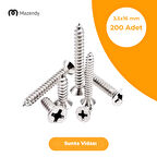 Sunta Vidası Galvanizli 3,5x16 mm 200 Adet