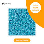 Kıvırcık Paspas 1x5m 14mm Turkuaz Kapı Önü Kaymaz Dış Mekan Halısı