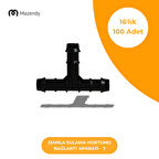 Damla Sulama T Bağlantı 16'lık - Dayanıklı ve Kolay Montajlı Bağlantı Parçası (100 Adet)