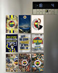 Fenerbahçe Temalı 9’lu Magnet Seti - Dekoratif Buzdolabı Süsü - Taraftar Hediyesi ve Koleksiyon