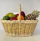 Hasır Örgülü Meyve Sepeti (Nişan Bohçası Süsleme Sepeti )