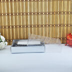 Asetat Kapaklı Karton Kutu 15X12X3 (50 Adet)  Gümüş