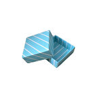 Komple Karton Kutu 5X5X2.2 CM (50 Adet)  Çizgili Mavi