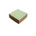 Komple Karton Kutu Düz Renk 6X6X2.5 CM (25 Adet)  Krem