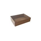 Asetat Kapaklı Karton Kutu 9x12x3 CM (25 Adet)  Kraft