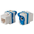 URANIUM KJ-UC6-18056DB CAT6 UTP 180 DERECE ÇEVİRMELİ KEYSTONE JACK MAVİ RENK