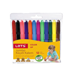 Lets Keçeli Boya Kalemi Jumbo 12 Renk L-7012