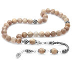 925 Ayar Gümüş Püsküllü Küre Kesim Aytaşı Doğaltaş Tesbih