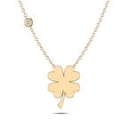 Pırlanta yonca kolye