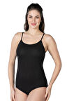 SİYAH MI Emay 1415 Modal Cotton Çıtçıtlı İnce Askılı Body