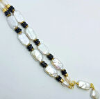 2078 Barok doğal sakız İnci dumanlı Kuvars el yapımı bileklik