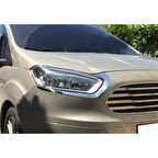 WOC Chrome Ford Tourneo Courier Krom Far Kaşı 2014 Sonrası 2 Parça Paslanmaz Çelik