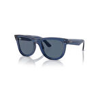 Ray-Ban RBR 0502S 67083A 50 Wayfarer Reverse Unisex Şeffaf Mavi Kemik Güneş Gözlüğü