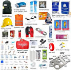 Deprem çantası 208 parça 84 çeşit tam kapsamlı uzman acil durum çantası full