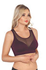 BORDO MI Emay 4028 Seamless Tül Toparlayıcı Büstiyer