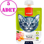 Wanpy Kedi Ödülü Ton Balıklı Tavuklu Ezme 90 Gr 5 AD