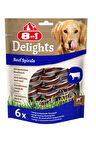 8in1 Delights Beef Spirals Biftekli Burgu Ödül 6 Lı