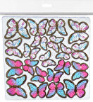 KELEBEK DEKORATİF SÜS VARAKLI RENGARENK 1 SET 63 ADET