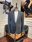 Guild Slim Fit Saraybosna Lacivert Örme Ceket
