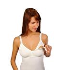 Ships Baby Bebek Emzirme Atleti - Beyaz 95 Beden - Doğal Pamuklu