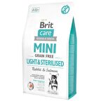 Brit care tahılsız 2kg mini light sterillised tavşanlı köpek maması kısırlaştırılmış köpek maması