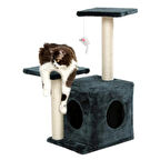 Reyo Pet Çift Basamaklı Yuvalı Kedi Tırmalaması Antrasit