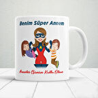 Benim Süper Annem Hediyelik Kupa Anneler Günü Tasarımlı Mod2