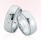 Beyaz Altın Bombeli Alyans 2105