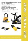 ZNU14-230| Sarı 120 dB Alarmlı Motosiklet U Kilidi - 14 mm Çelik, Korozyon Dirençli, IP67