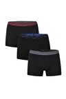 Pierre Cardin Erkek 3lü Stretch Boxer Siyah