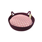 Sky Pet Desıgn Örme Kedi Köpek Yatağı 40 Cm Vişne