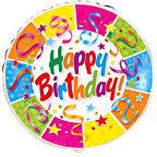 Happy Birthday Folyo Balon 18 inç 46 cm