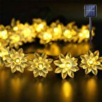 Solar 7 Metre 50 LED Papatya Günışığı Renk Dış Mekan Işıkları, Güneş Enerjili Dekoratif  LED Işıklar