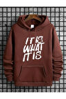 It'is What Baskılı Kapüşonlu Sweatshirt