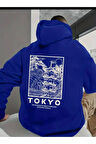 Tokyo Sırt baskılı Kapüşonlu Sweatshirt