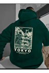 Tokyo Sırt baskılı Kapüşonlu Sweatshirt
